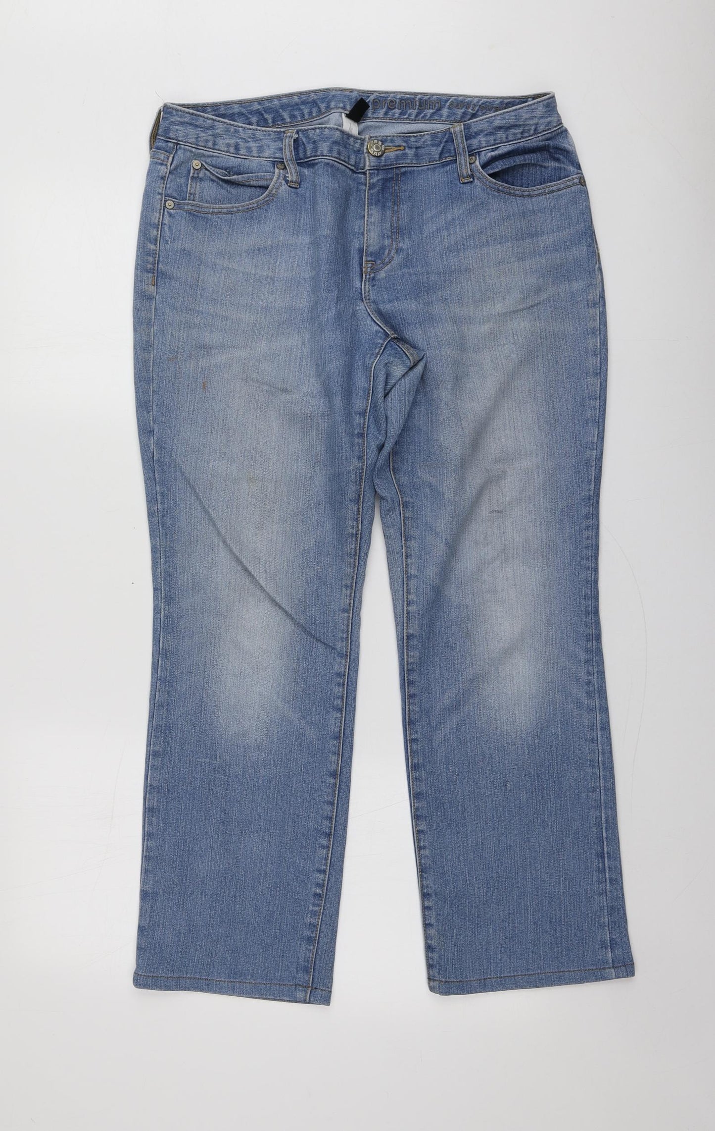 Gap Womens Blue Cotton Capri Jeans Size 10 L26 in Regular