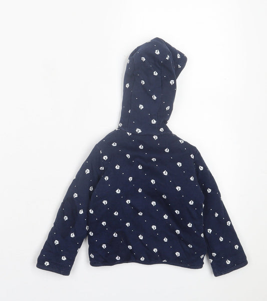 F&F Boys Blue Geometric Jacket Size 9-12 Months Button