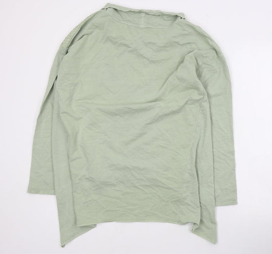 Preworn Womens Green Cotton Pullover Sweatshirt Size M Pullover