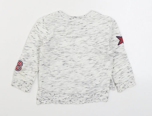 Dunnes Stores Boys White Cotton Basic T-Shirt Size 6-9 Months Round Neck Pullover