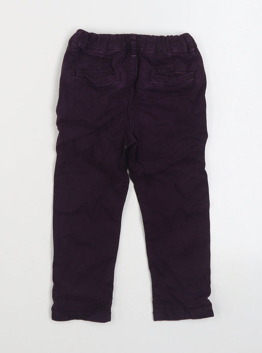 NEXT Boys Purple Cotton Jogger Jeans Size 18-24 Months Zip