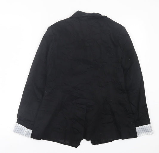 Evie Collection Womens Black Jacket Blazer Size 10 Button