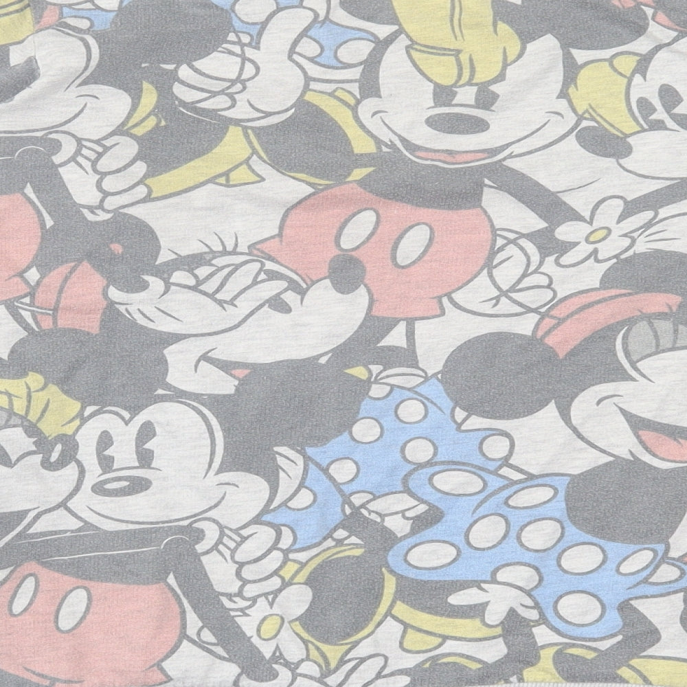 Disney Womens Multicoloured Geometric Polyester Pullover Sweatshirt Size 14 Pullover - Mickey Mouse & Friends