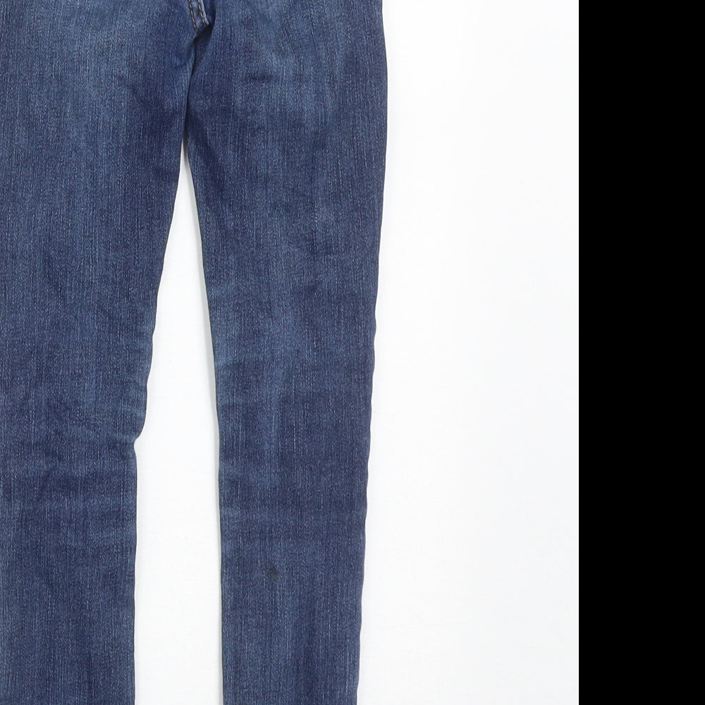 Gap Girls Blue Cotton Straight Jeans Size 7 Years Slim
