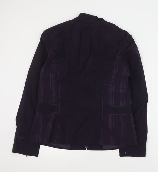 Affinites Womens Purple Jacket Size 16 Zip