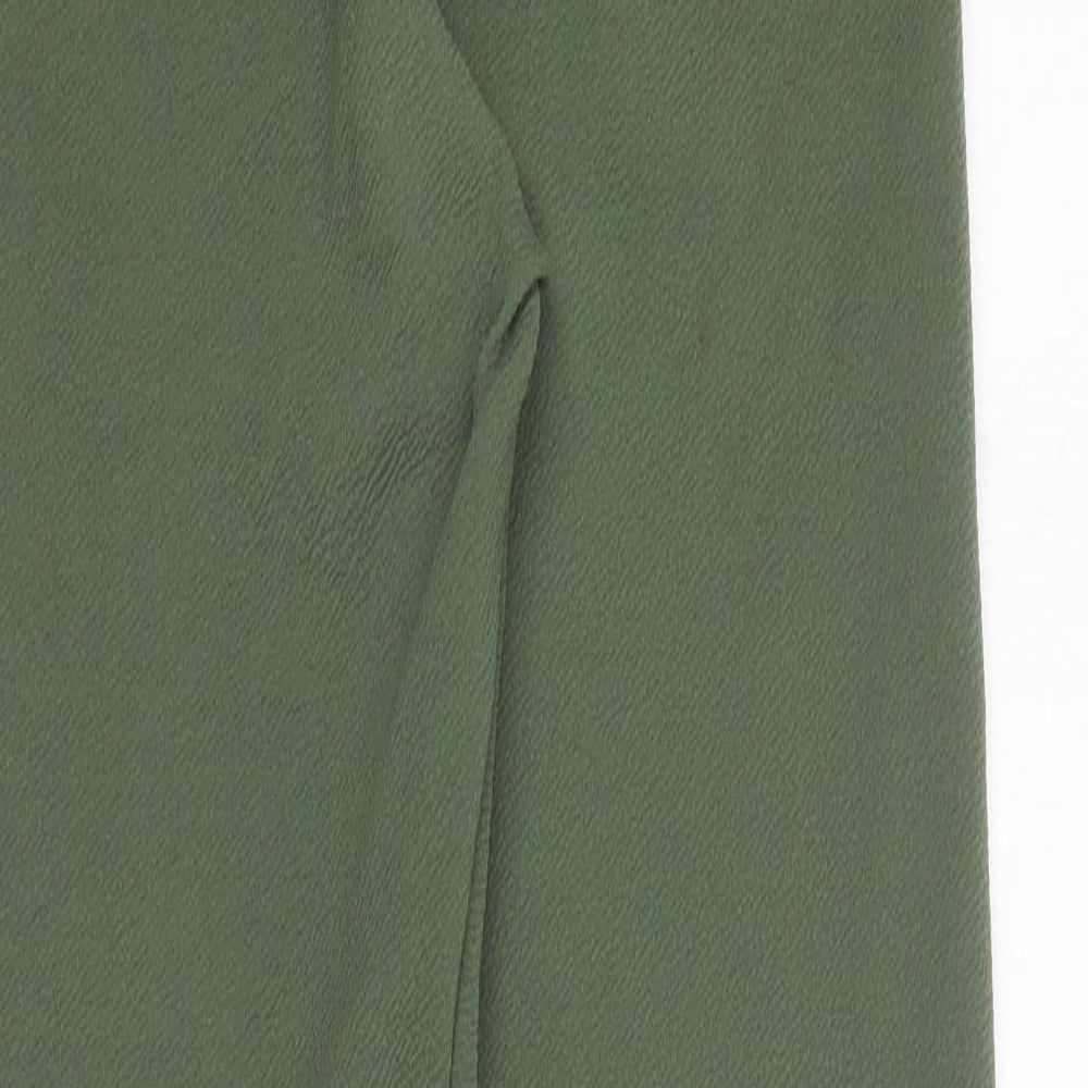 PRETTYLITTLETHING Womens Green Polyester Jegging Trousers Size 10 L27 in Regular