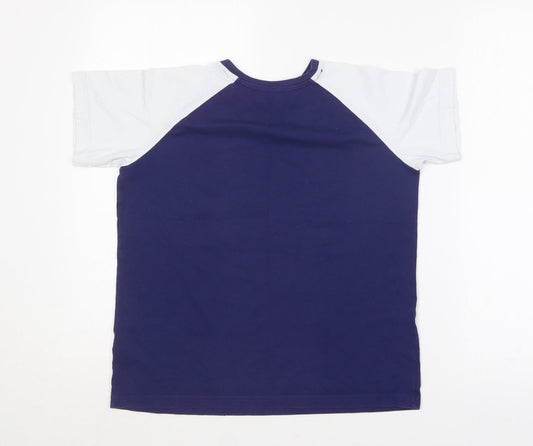 Matalan Boys Blue Cotton Basic T-Shirt Size 12 Years Round Neck - The prince