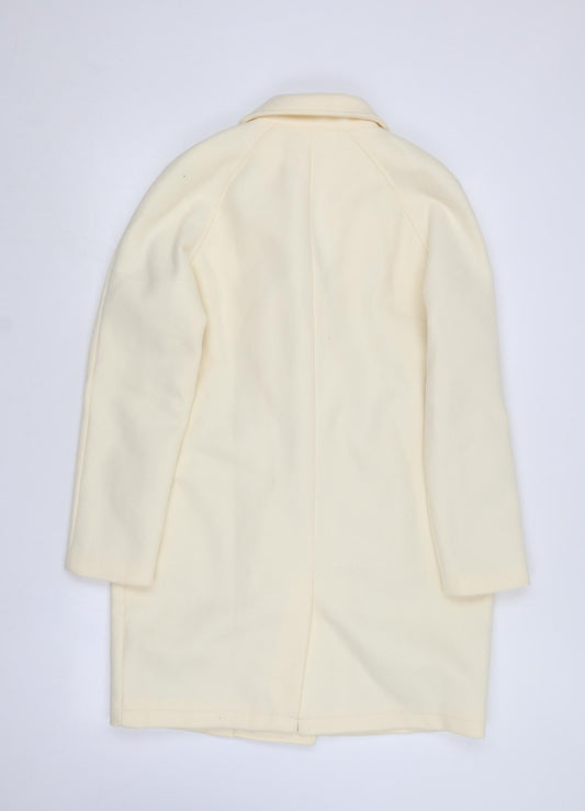 Allegrak Womens Yellow Overcoat Coat Size M