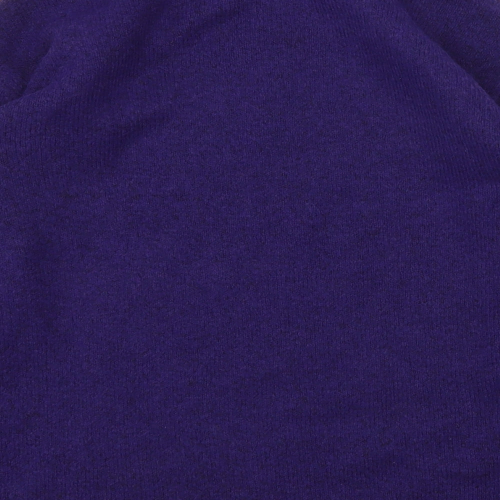 Marks and Spencer Womens Purple Round Neck Acrylic Pullover Jumper Size S