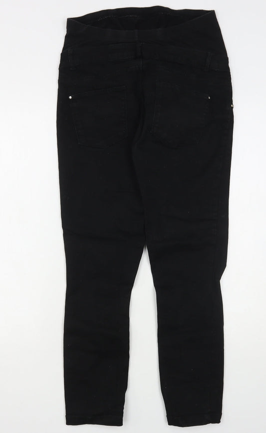 New Look Womens Black Cotton Skinny Jeans Size 10 L26 in Regular