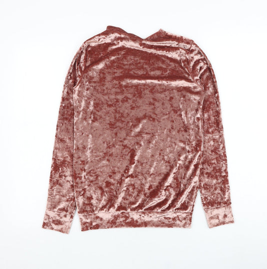 Signature Girls Pink Polyester Pullover Sweatshirt Size 13-14 Years Pullover