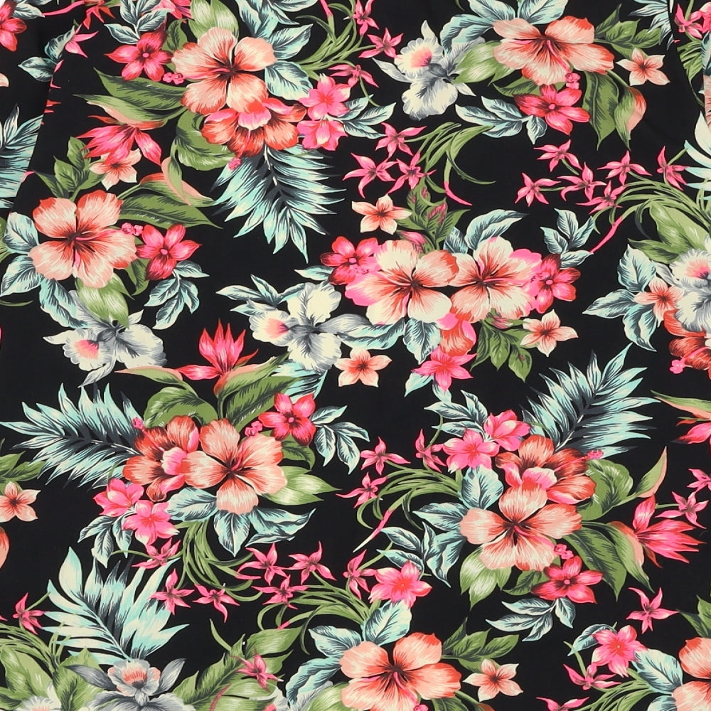 New Look Womens Black Floral Jacket Blazer Size 10