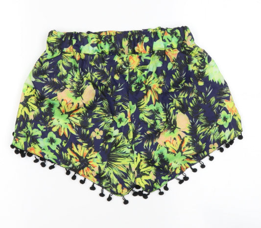 Preworn Womens Multicoloured Polyester Hot Pants Shorts Size M Regular