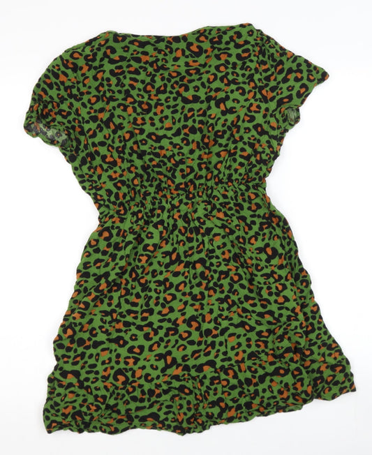 REWOEN Womens Green Cotton Skater Dress Size S