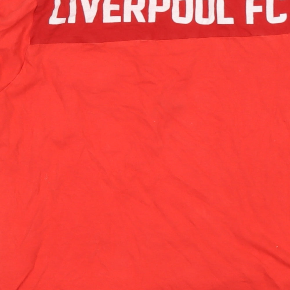 Liverpool FC Boys Red Cotton Pullover T-Shirt Size 9-10 Years Round Neck