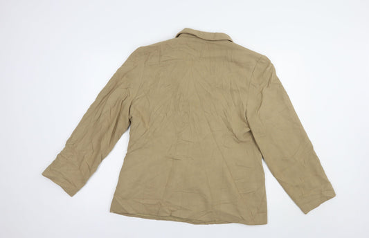 BHS Womens Beige Jacket Blazer Size 16 Button