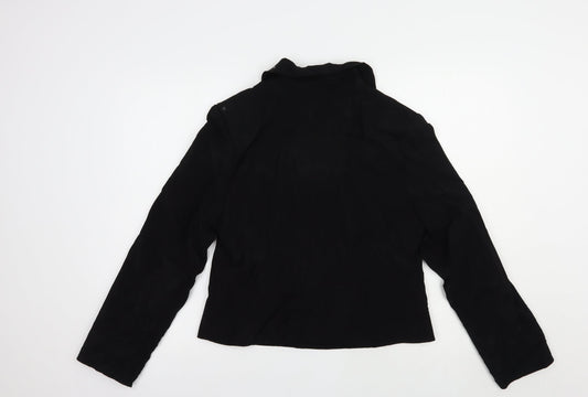 Etam Womens Black Jacket Blazer Size 12 Button