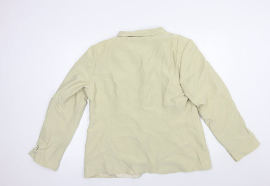 Roman Womens Beige Jacket Blazer Size 20 Button