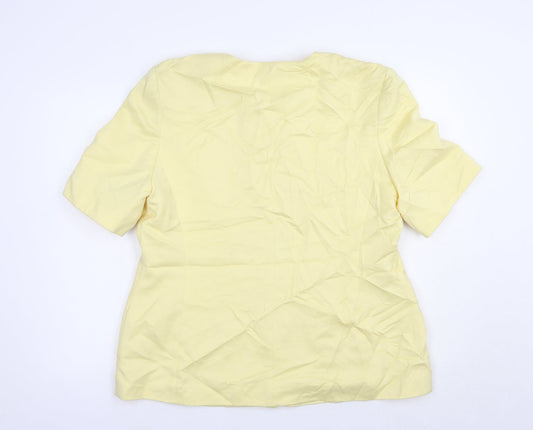 Affinity Womens Yellow Jacket Blazer Size 16 Button