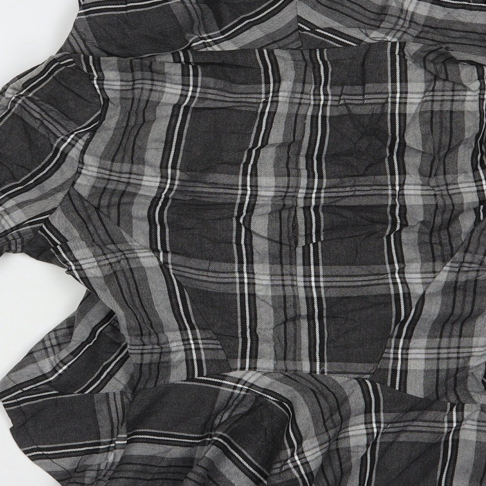 Ribbon Womens Grey Plaid Jacket Blazer Size 10 Zip