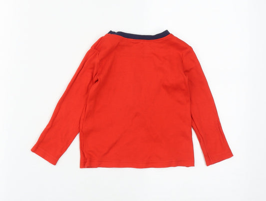 Dunnes Boys Red Cotton Basic Casual Size 18-24 Months Round Neck - COOL DUDE