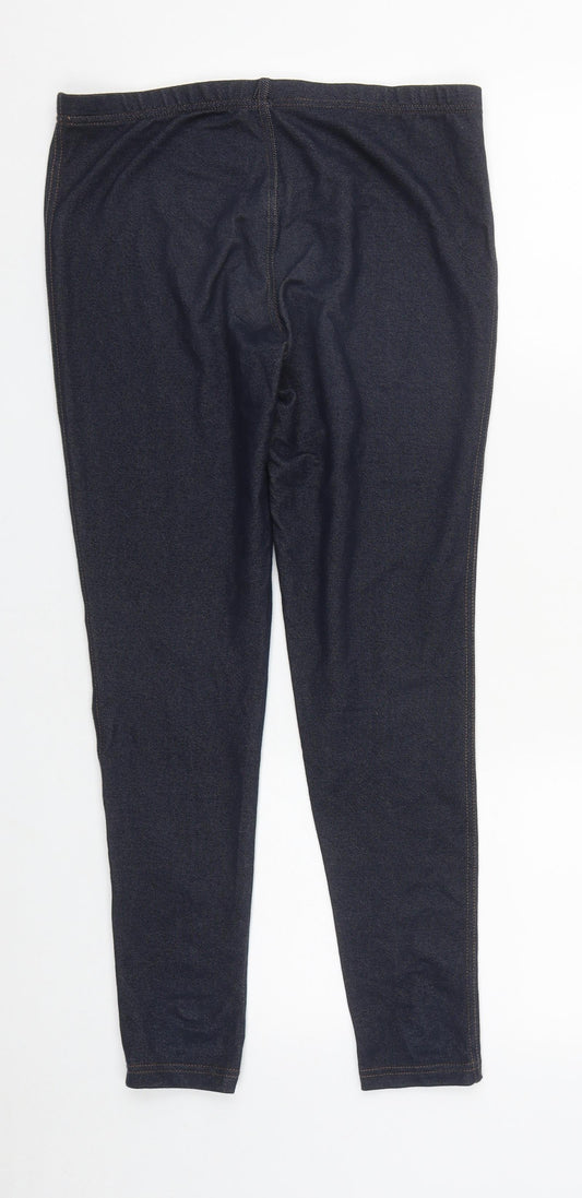 New Look Womens Blue Cotton Jegging Jeans Size 12 L25 in Regular