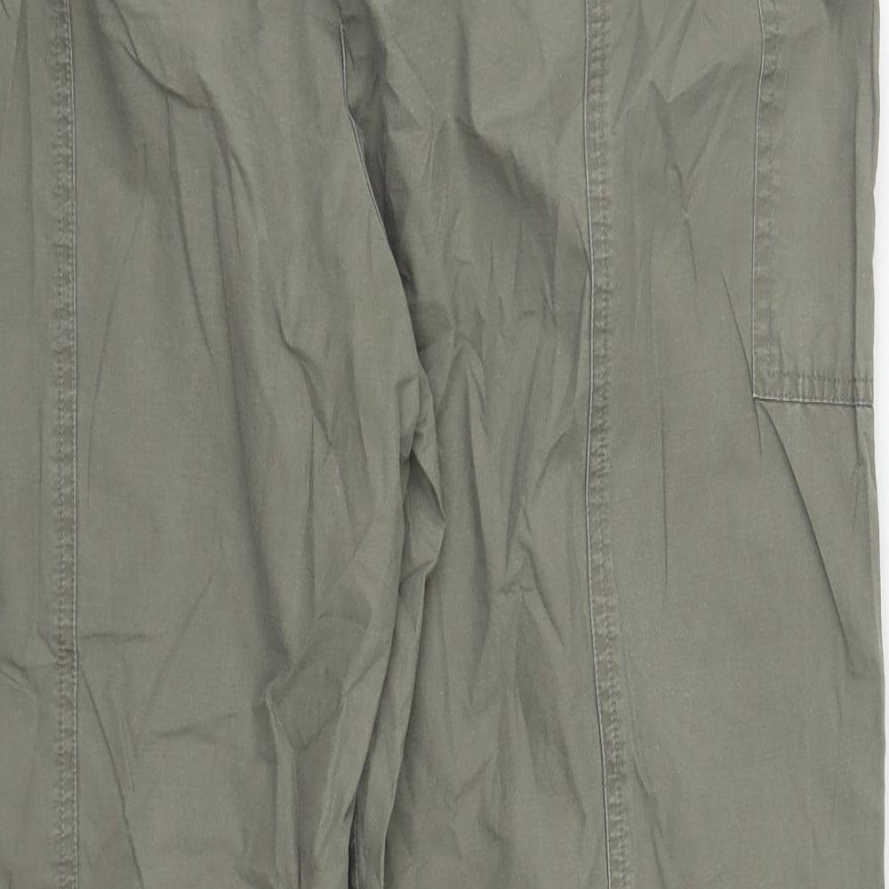Dorothy Perkins Womens Brown Cotton Trousers Size 16 L26 in Regular Zip