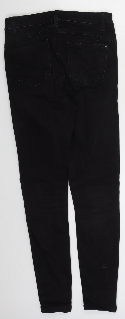 Denim Co Womens Black Cotton Skinny Jeans Size 10 L27 in Regular Button