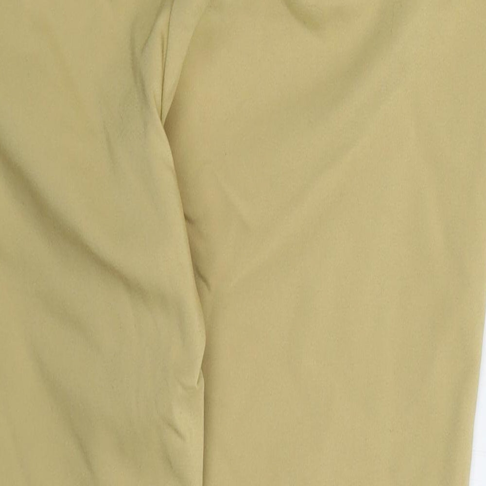 Papaya Womens Beige Polyester Trousers Size 12 L26 in Regular Hook & Eye