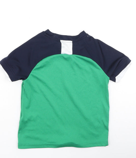 Dunnes Stores Boys Green Polyester Basic Casual Size 5 Years Round Neck