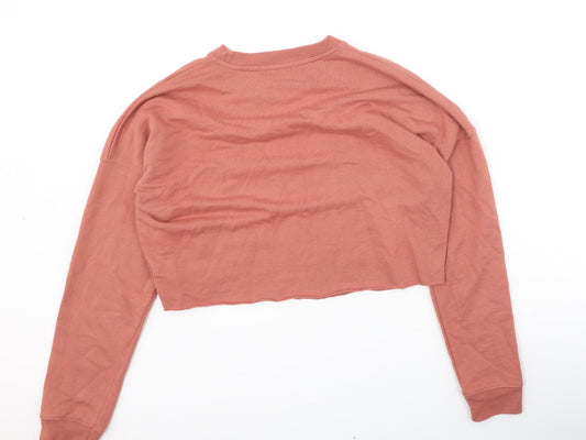 Missguided Womens Orange Polyester Pullover Sweatshirt Size S