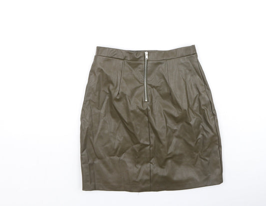 River Island Womens Green Polyester Mini Skirt Size 6