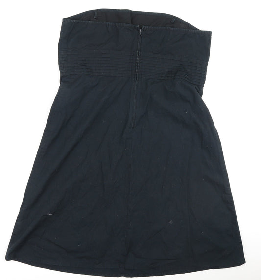 Gap Womens Black 100% Cotton Fit & Flare Size 14 Off the Shoulder