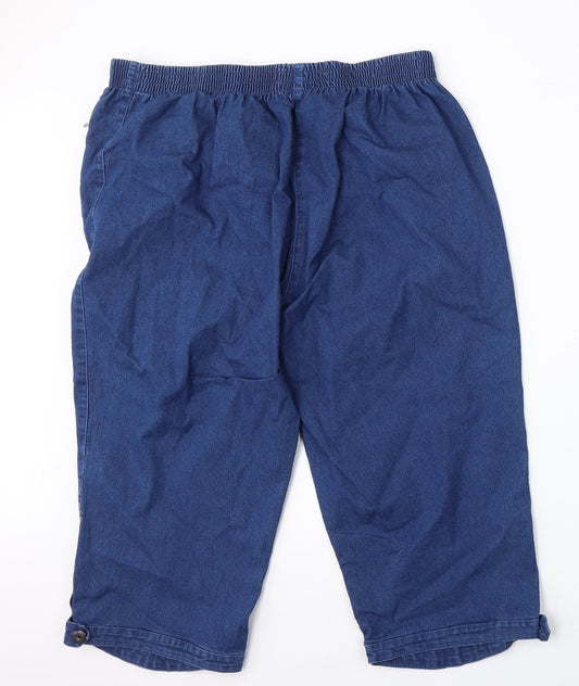 T Mode Womens Blue Polyester Straight Jeans Size 50 Regular