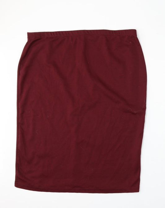 Originals Womens Red Polyester Straight & Pencil Skirt Size XL