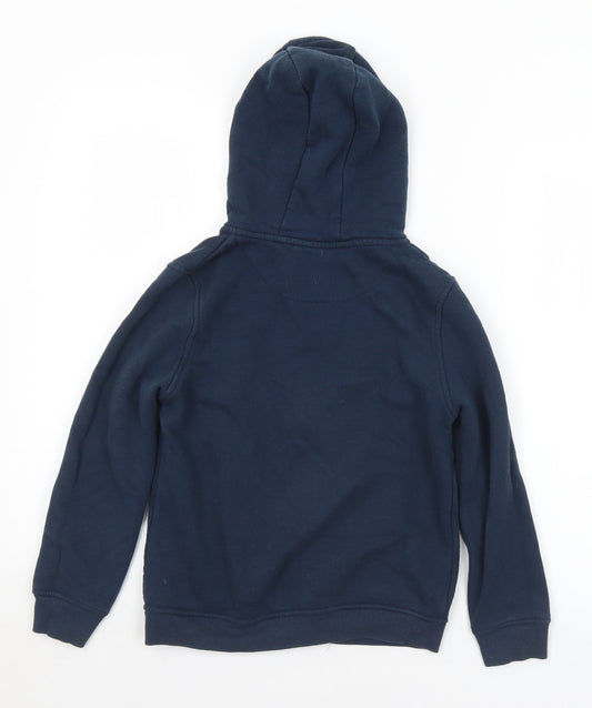 Primark Boys Blue Cotton Full Zip Hoodie Size 9-10 Years Zip