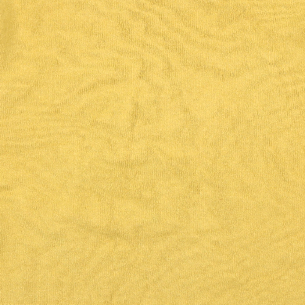 Preworn Womens Yellow Round Neck Viscose Pullover Jumper Size M - Star