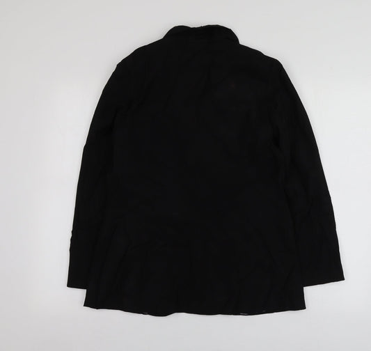 Ozone Womens Black Polyester Jacket Suit Jacket Size S