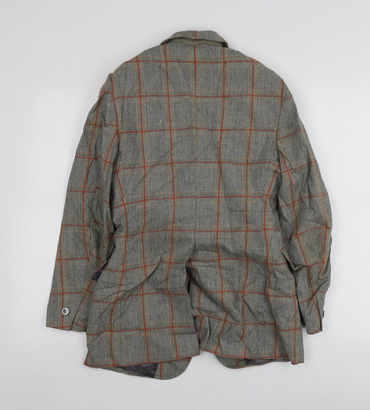 Jonathan Womens Beige Plaid Wool Jacket Suit Jacket Size S