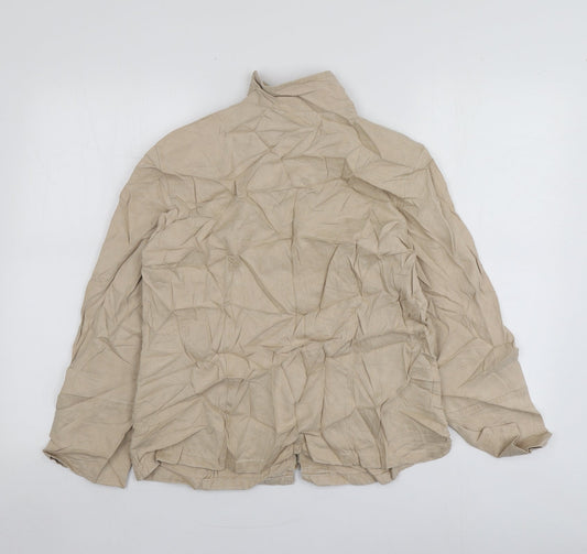 Pola Womens Beige Lyocell Jacket Blazer Size 12