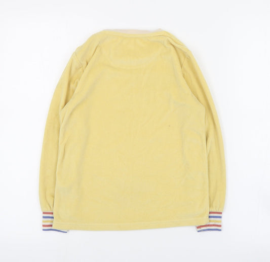 Primark Girls Yellow Crew Neck Polyester Pullover Jumper Size 8-9 Years Pullover - Slogan