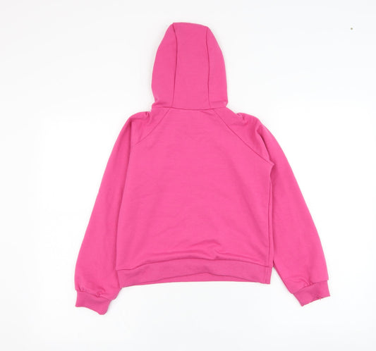 Very Girls Pink Polyester Pullover Hoodie Size 9 Years Pullover - Slogan