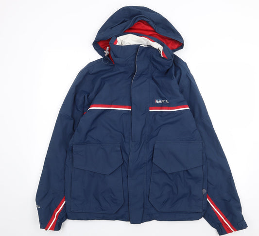 gti Gentini Nautical Mens Blue Rain Coat Coat Size S Zip