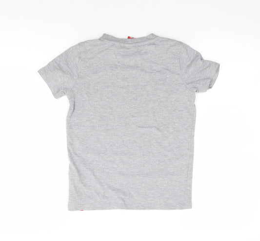 Liverpool FC Boys Grey Cotton Jersey T-Shirt Size 7-8 Years Crew Neck Pullover