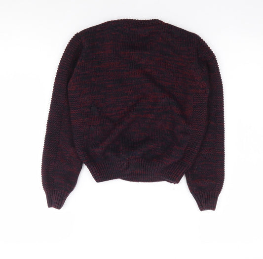 Matalan Boys Red Crew Neck Acrylic Pullover Jumper Size 10 Years Pullover