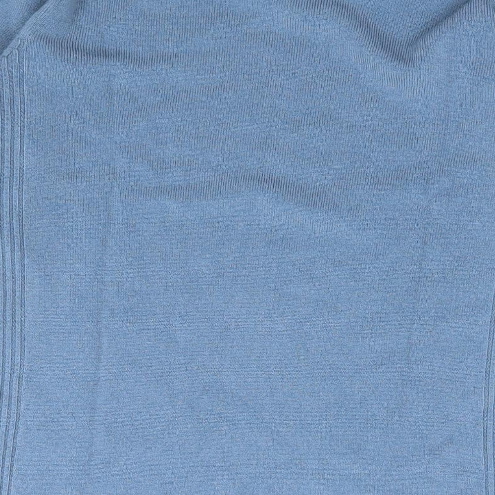 M&Co Boys Blue V-Neck Acrylic Pullover Jumper Size 8-9 Years Pullover - School Wear