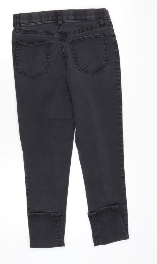 TESCO Womens Black Cotton Skinny Jeans Size 10 L26 in Regular
