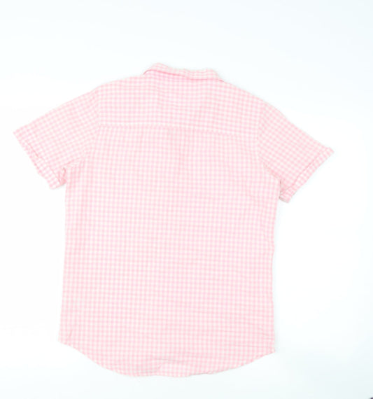 urban boys Boys Pink Check Camel Basic Button-Up Size 13 Years Collared