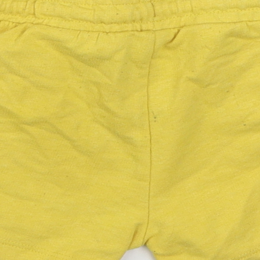 Matalan Boys Yellow Cotton Jogger Trousers Size 12-18 Months Tie