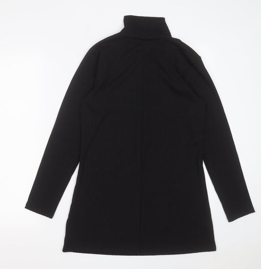 Principles Womens Black Polyester A-Line Size 12 High Neck Pullover